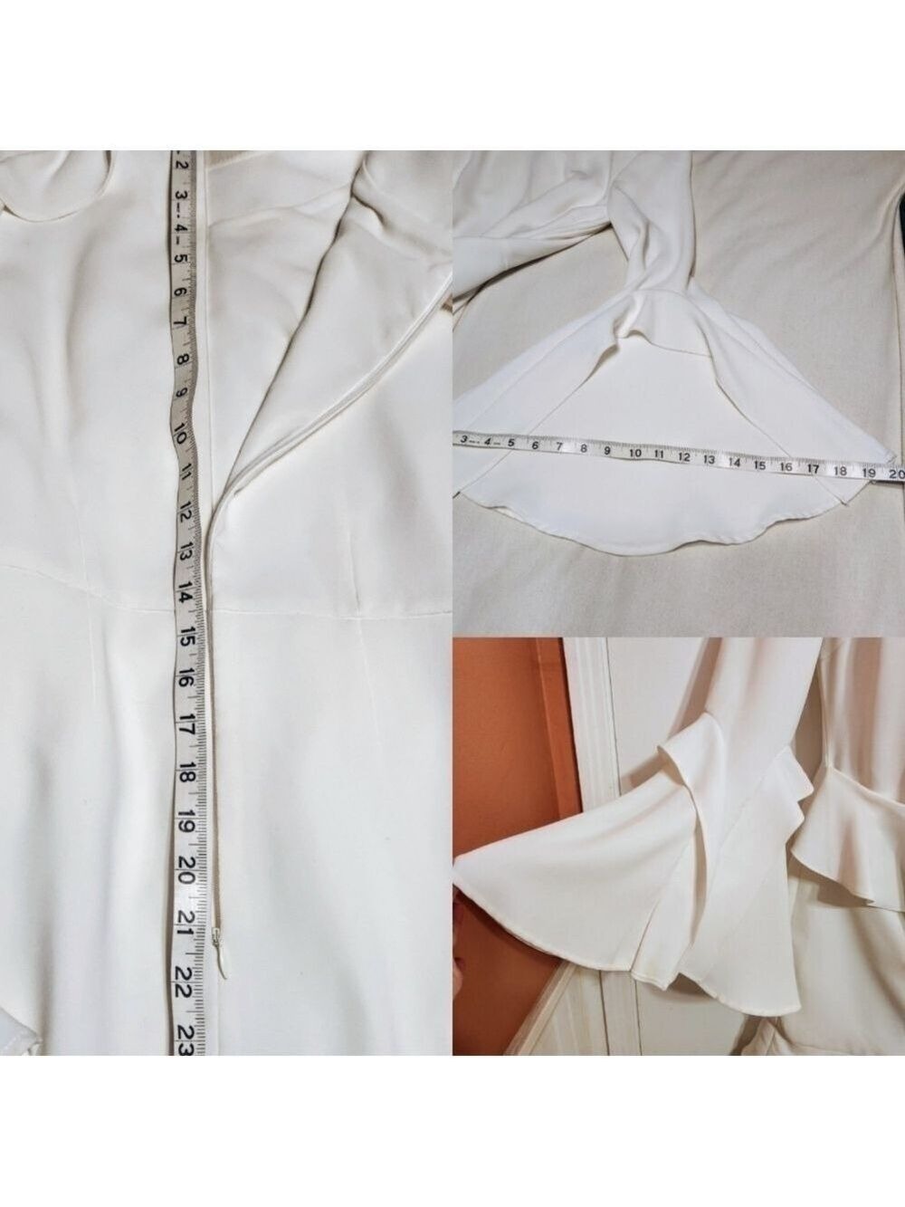 Rebecca Vallance White Mini Flare Dress US 2 - Picture 11 of 12